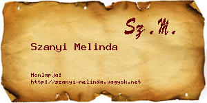 Szanyi Melinda névjegykártya